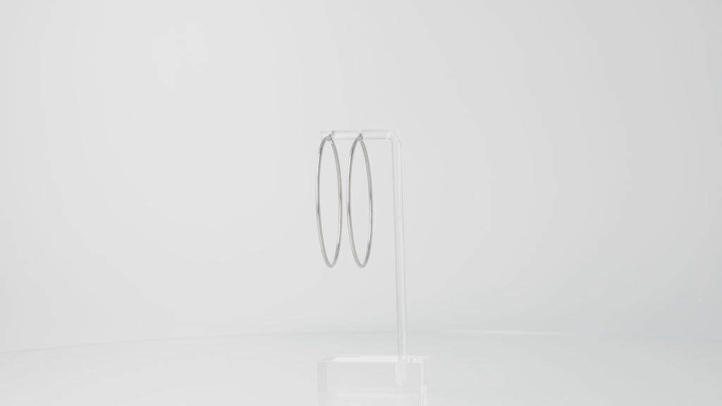 360 view of 65mm stainless steel hoops