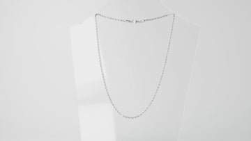 360 view of stainless steel rope chain necklace