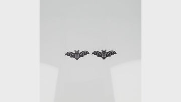 Black bat alligator clips with white outlines