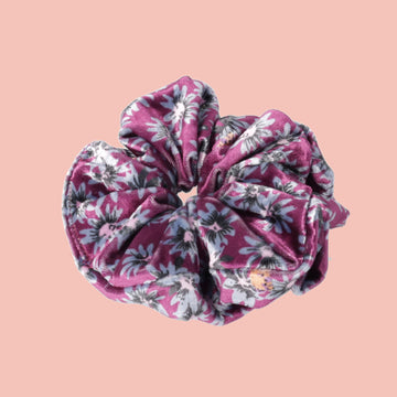 Purple Bloom Scrunchie - Sour Cherry
