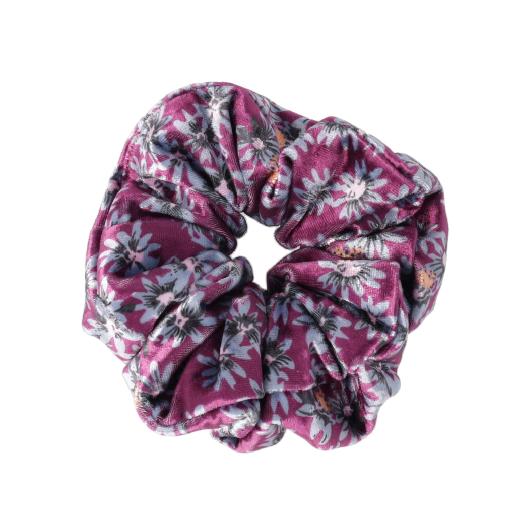 Purple Bloom Scrunchie - Sour Cherry