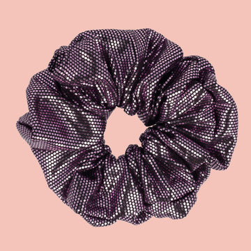 Purple Polka Dot Scrunchie - Sour Cherry