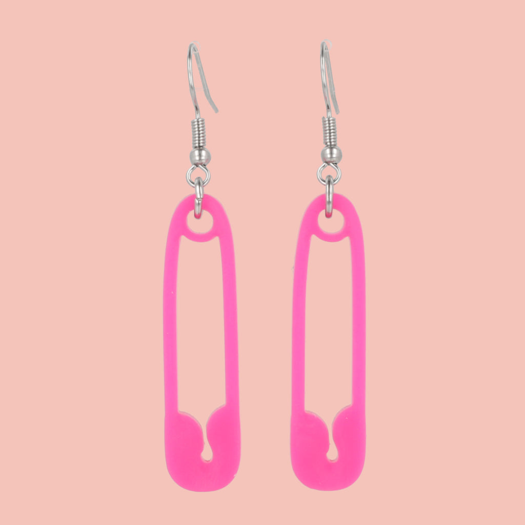 Pink Put A Pin In It Earrings - Sour Cherry
