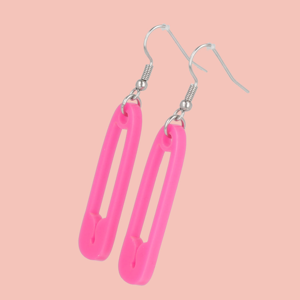 Pink Put A Pin In It Earrings - Sour Cherry
