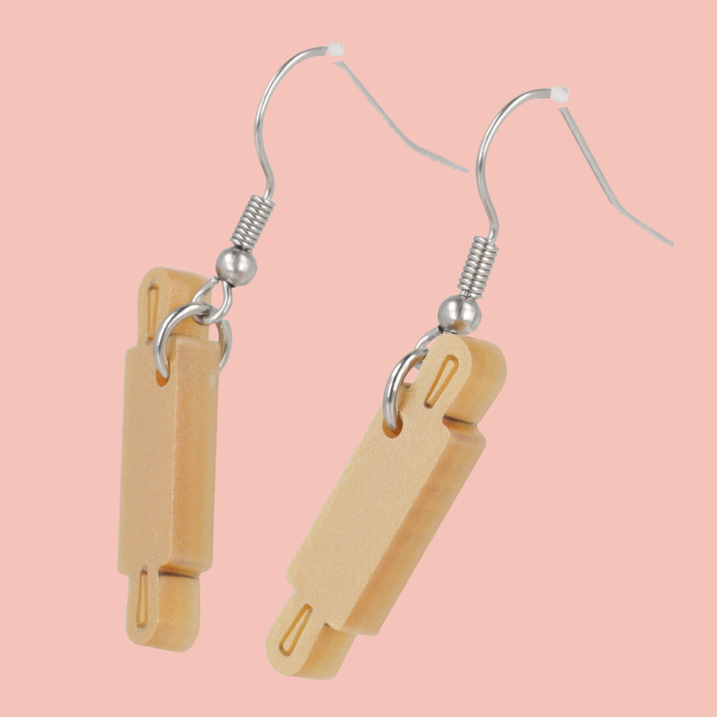 Rolling Pin Earrings - Sour Cherry