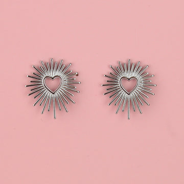 Stainless steel sacred heart studs