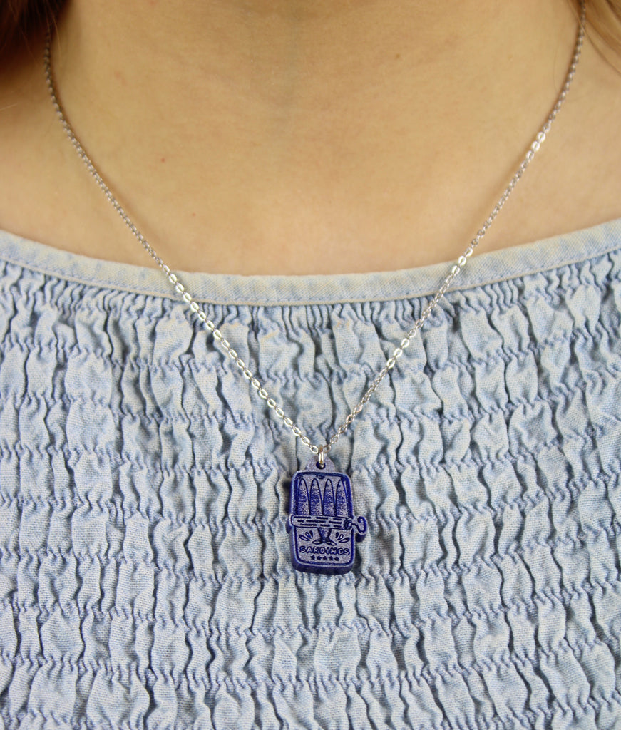 Tin O' Sardines Necklace - Sour Cherry