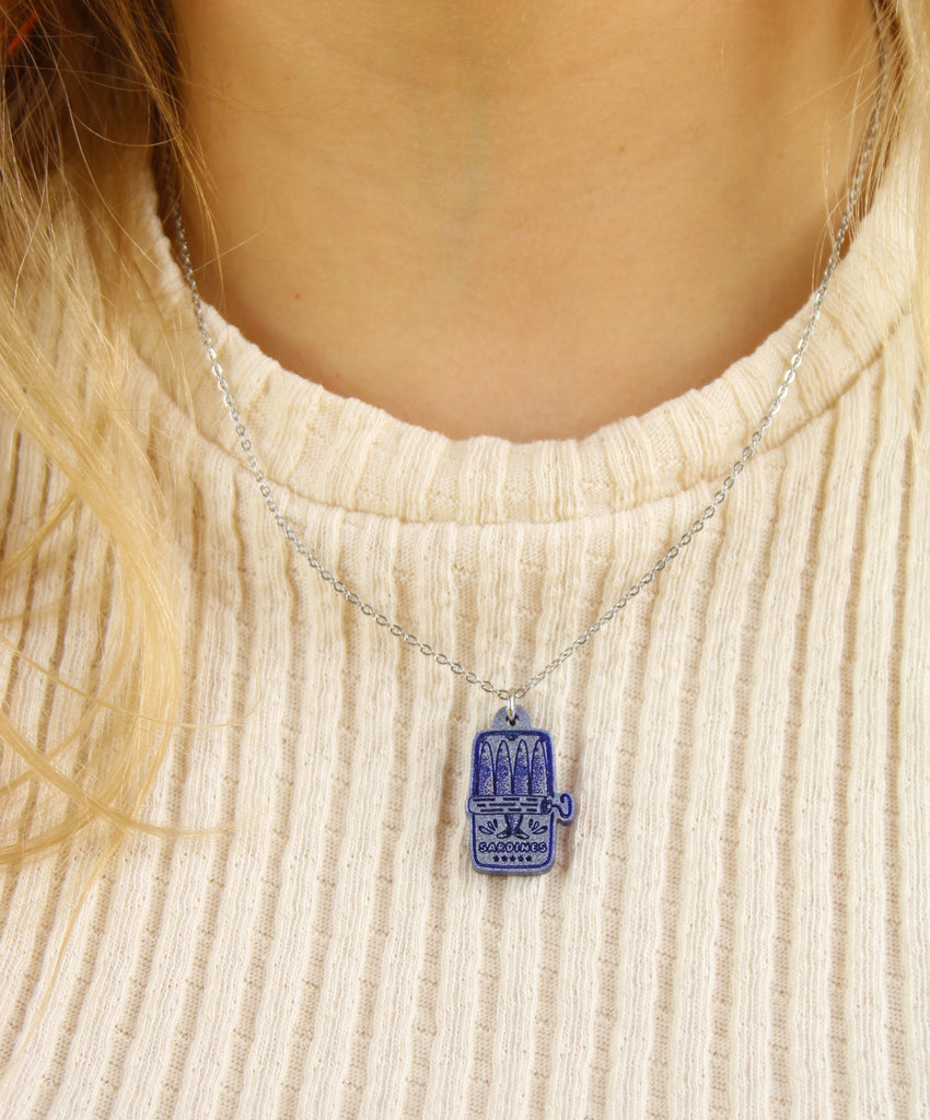 Tin O' Sardines Necklace - Sour Cherry