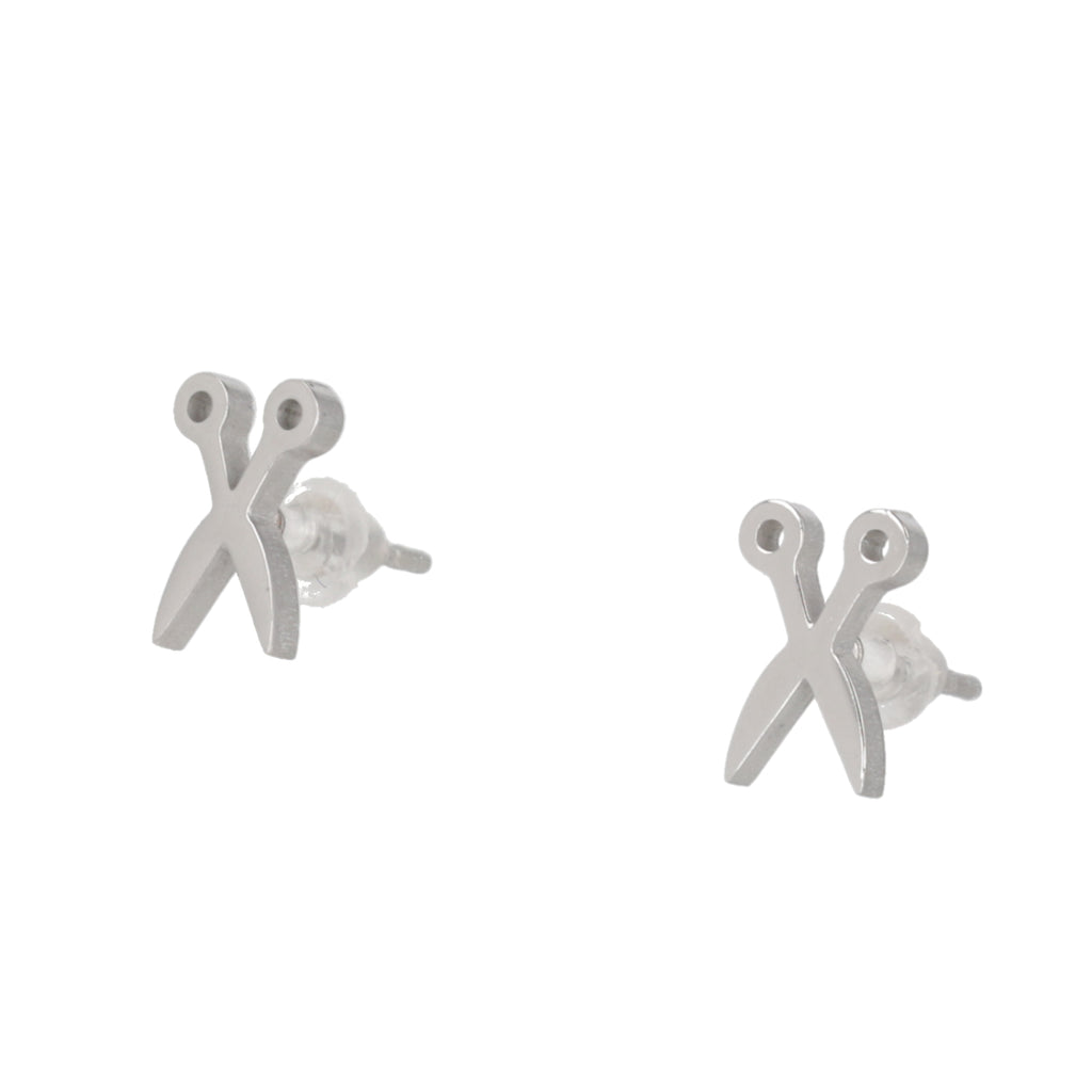 Cut It Out Scissor Stud Earrings - Sour Cherry