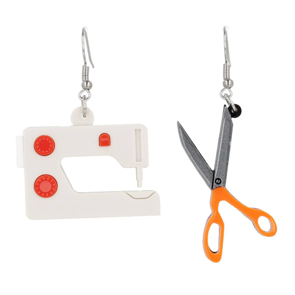 Sewing and Scissor Earring Set - Sour Cherry