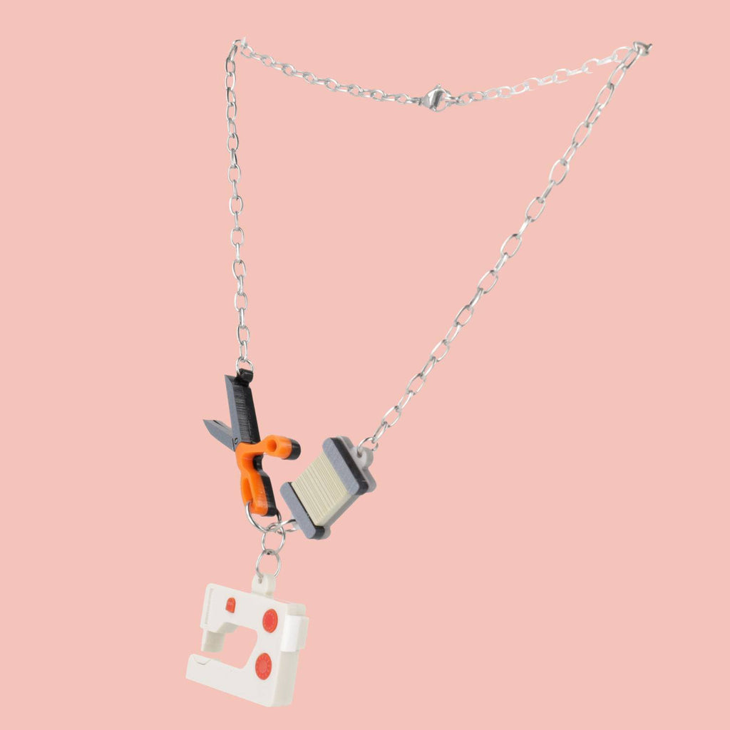 Sewing Necklace - Sour Cherry