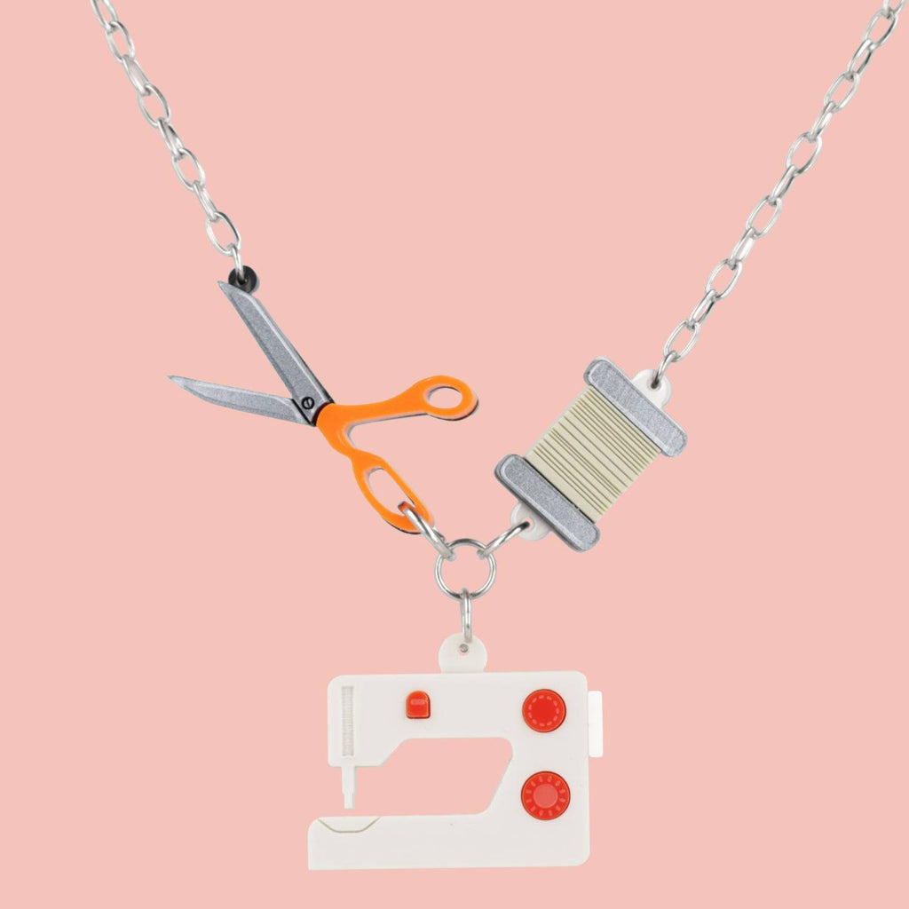 Sewing Necklace - Sour Cherry