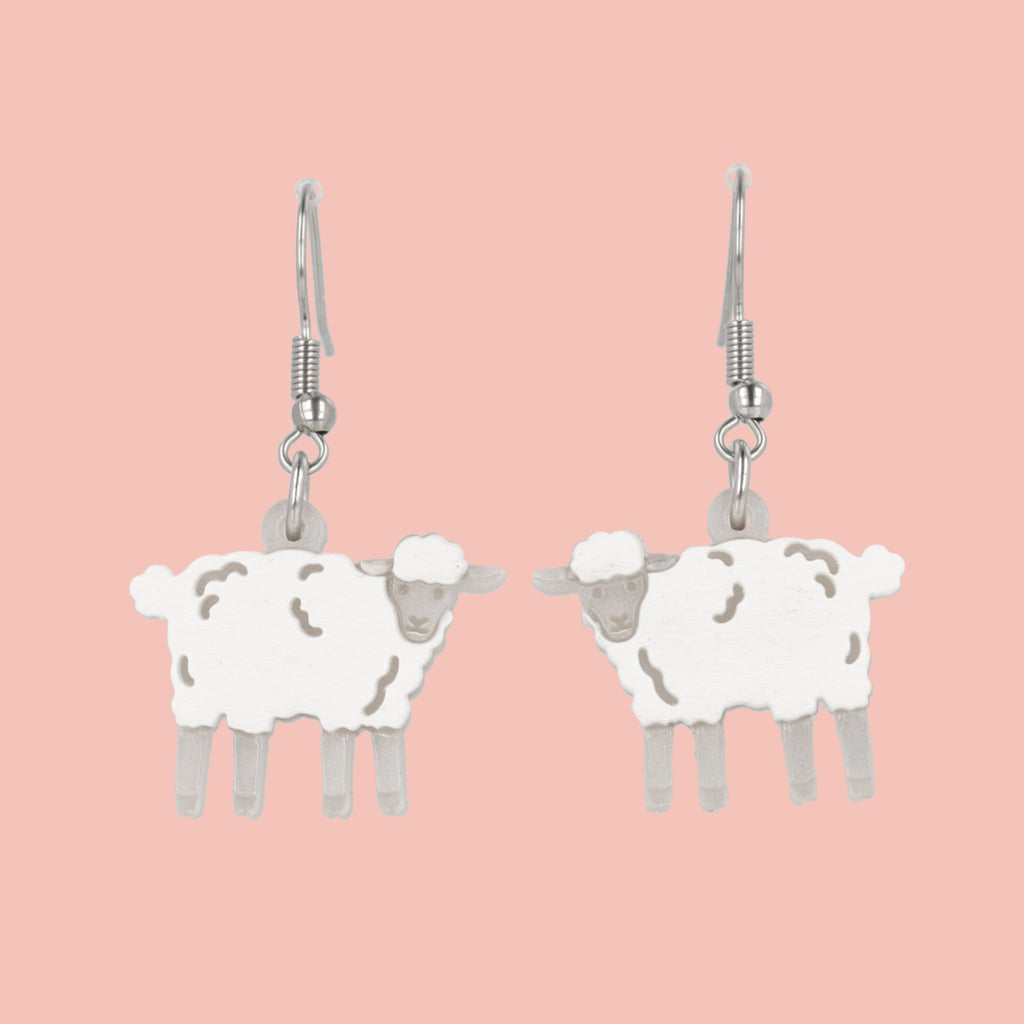 That's What Sheep Said Earrings - Sour Cherry