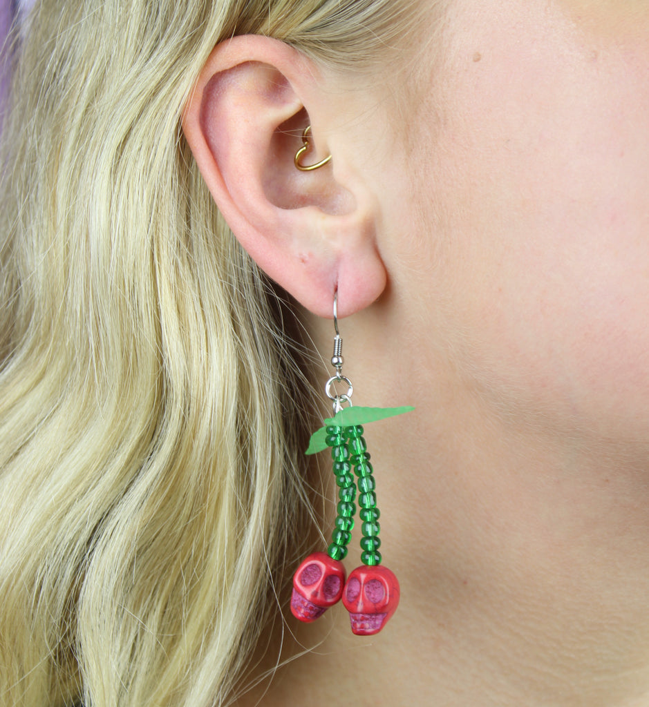 Bite of the Undead Earrings - Sour Cherry
