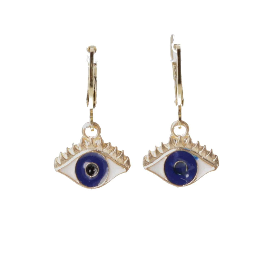 Small Eye Hoop Earrings - Sour Cherry