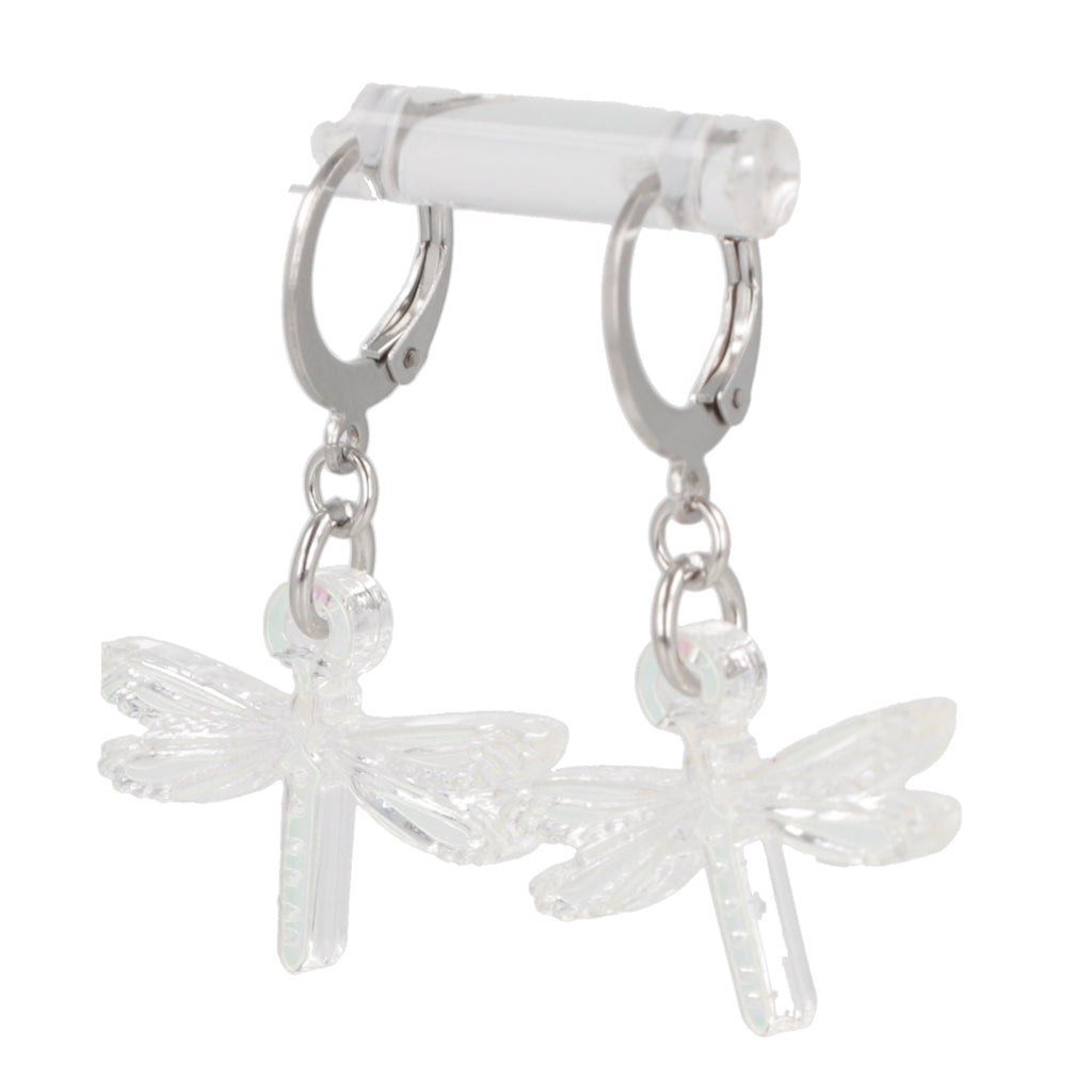 Sparx Dragonfly Huggie Hoop Earrings - Sour Cherry
