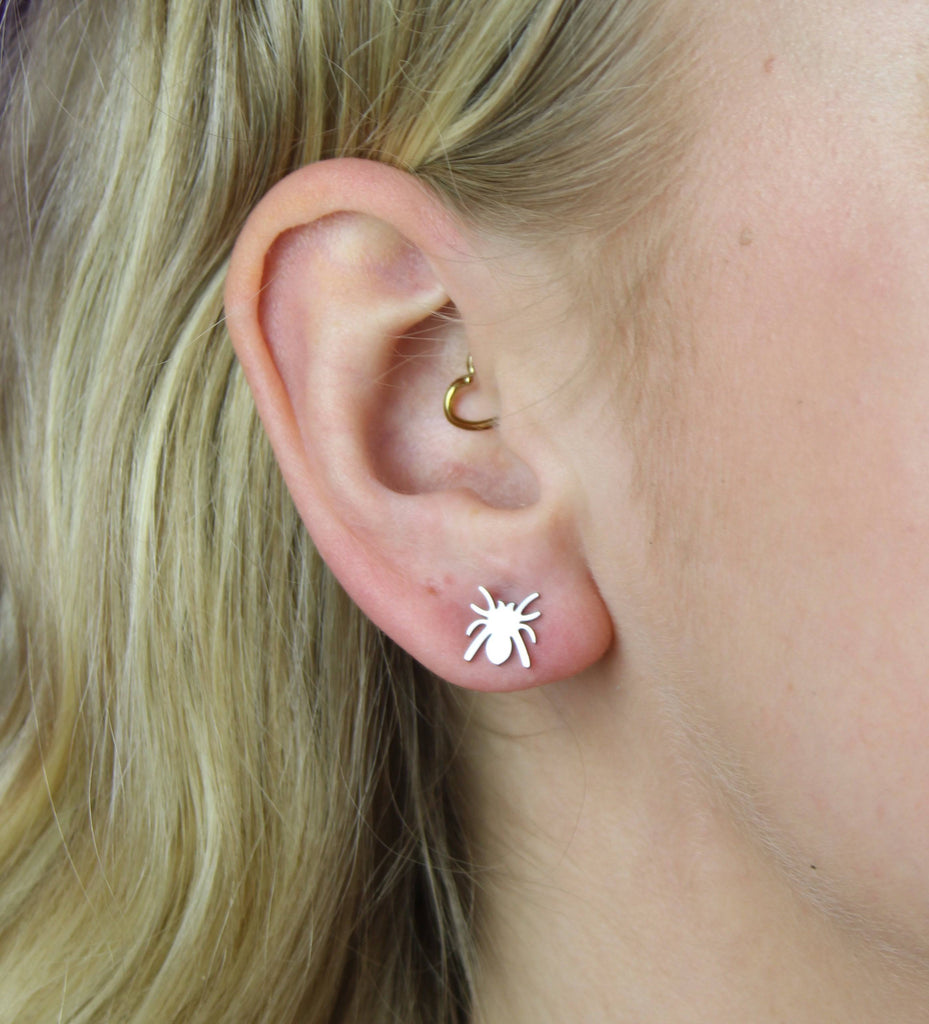 Spider Stud Earrings - Sour Cherry