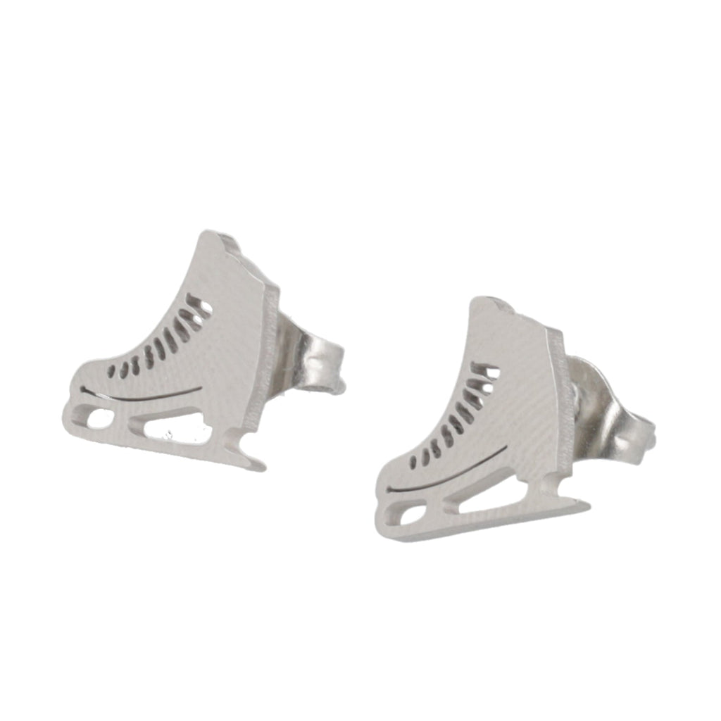 Spin Me Right Round Ice Skate Stud Earrings - Sour Cherry