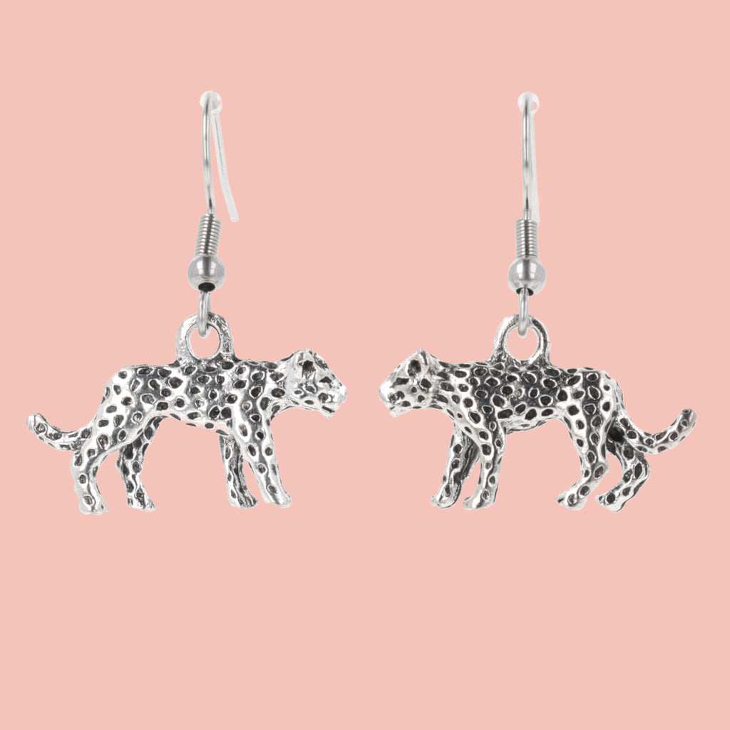 Spot On Leopard Earrings - Sour Cherry