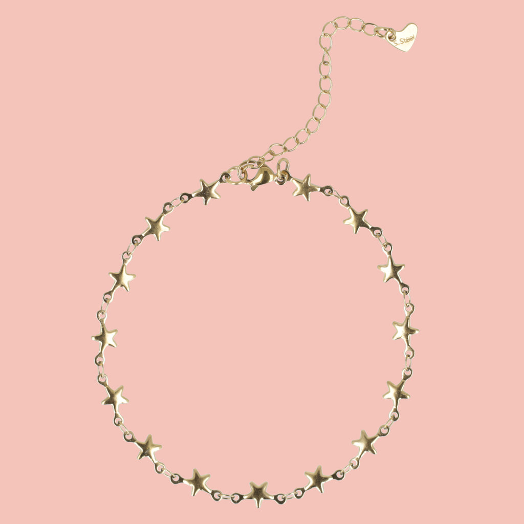 Starstruck Anklet (Gold Plated) - Sour Cherry