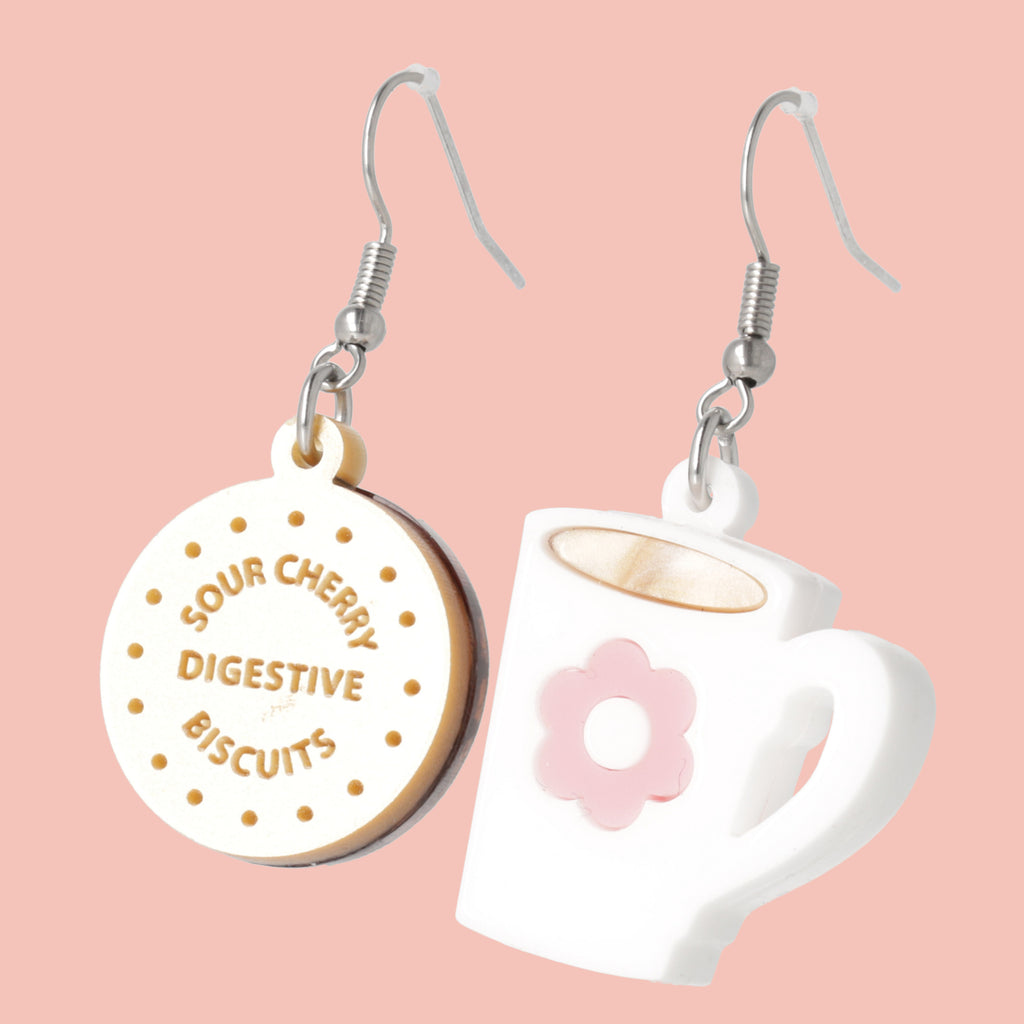 Stick T'Kettle On Earrings - Sour Cherry