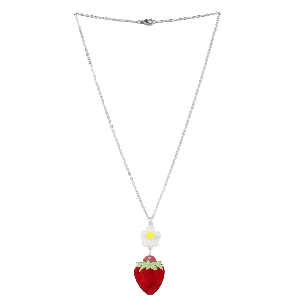 Strawberries On A Summer Evening' Pendant Necklace - Sour Cherry