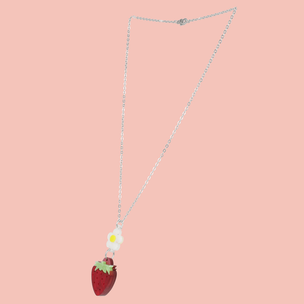 Strawberries On A Summer Evening' Pendant Necklace - Sour Cherry