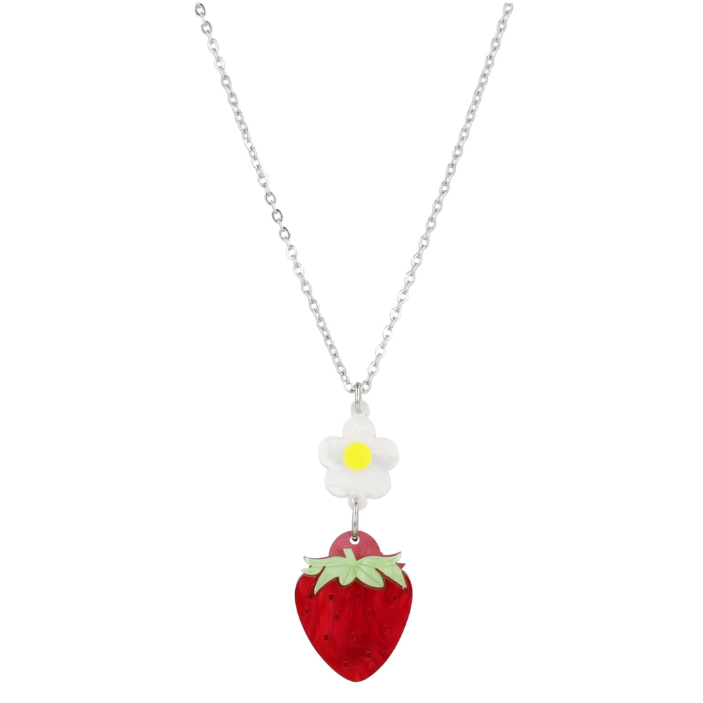 Strawberries On A Summer Evening' Pendant Necklace - Sour Cherry