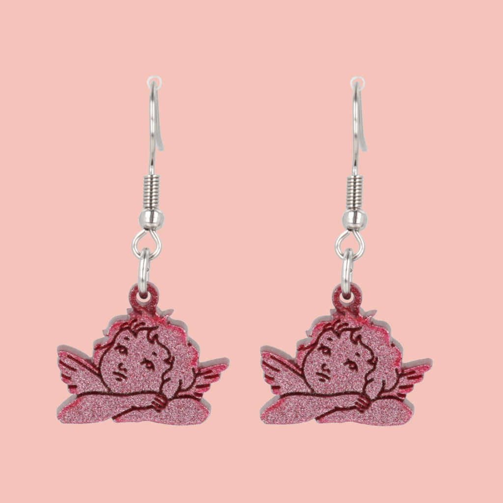 Stupid Cupid Earrings - Pink - Sour Cherry