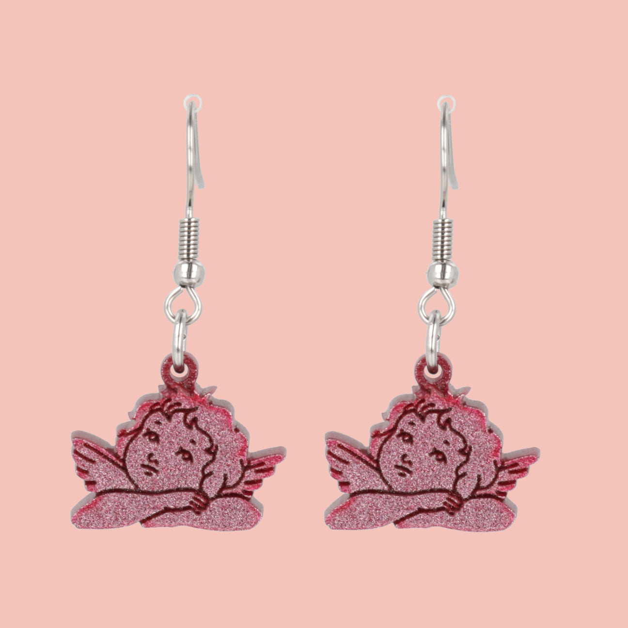 Stupid Cupid Earrings - Pink - Sour Cherry