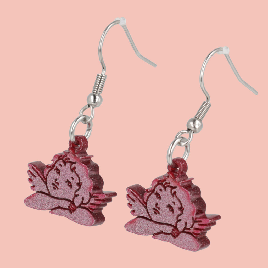 Stupid Cupid Earrings - Pink - Sour Cherry