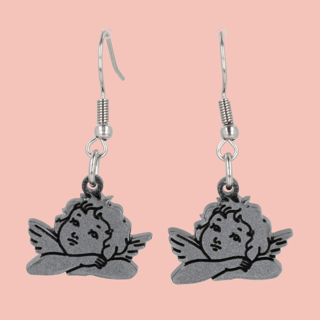 Stupid Cupid Earrings - Silver - Sour Cherry