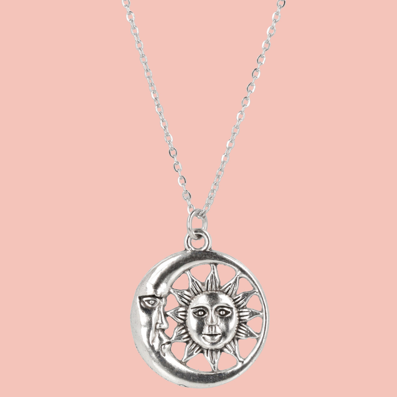 Sun & Moon Necklace - Sour Cherry