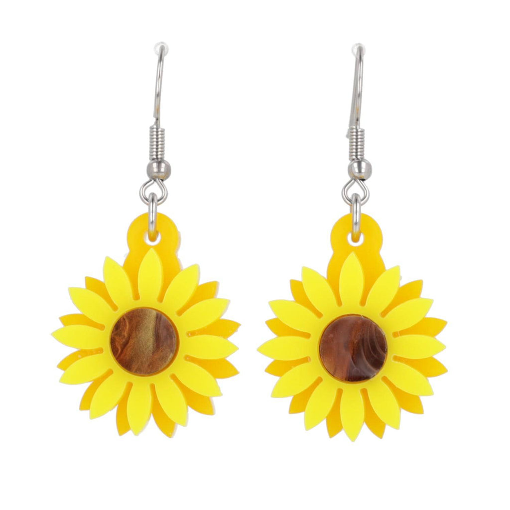 Sunflower Earrings - Sour Cherry
