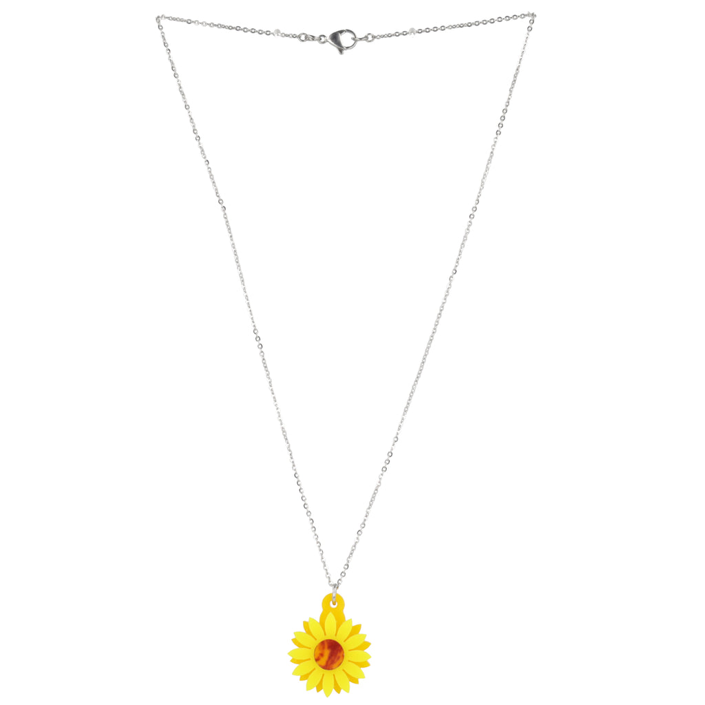 Sunflower Necklace - Sour Cherry