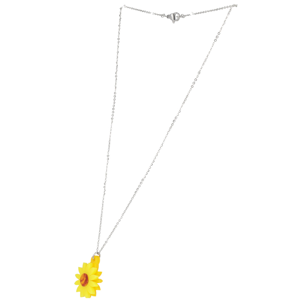 Sunflower Necklace - Sour Cherry