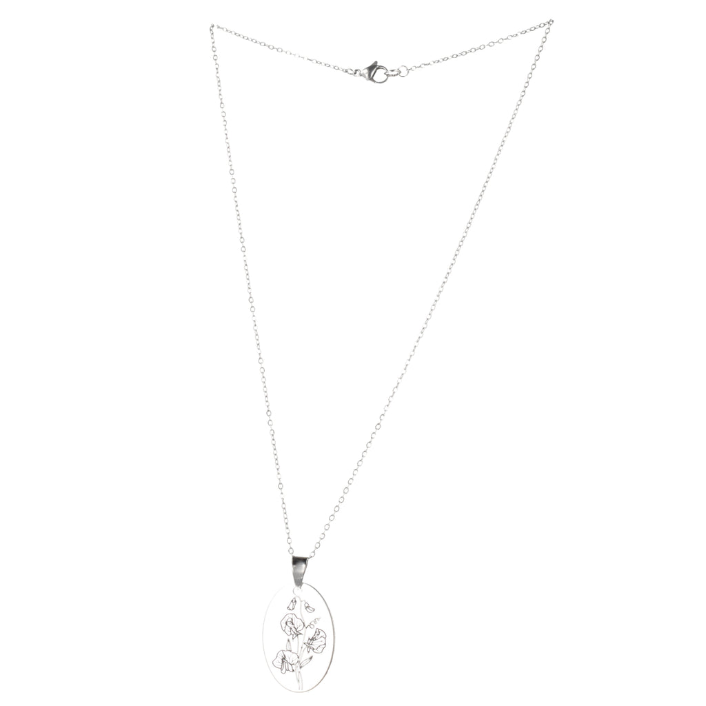 April Birth Flower Necklace - Sweet Pea - Sour Cherry