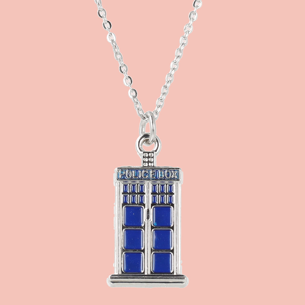 Tardis Necklace - Sour Cherry