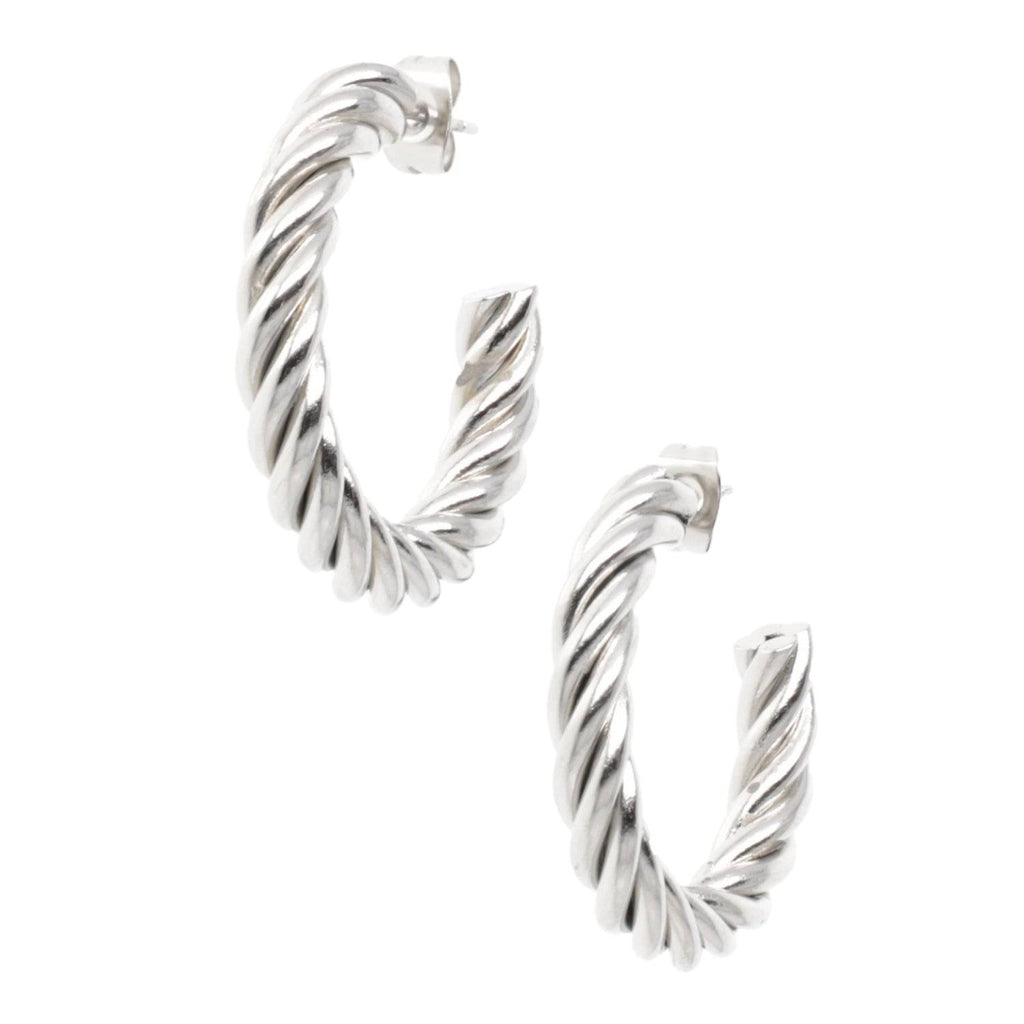 Chunky Tidal Hoop Earrings - Sour Cherry