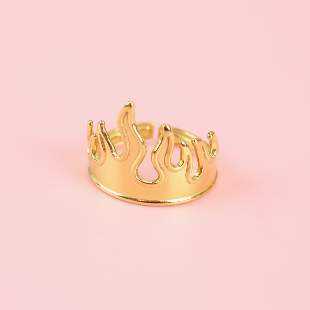 Too Hot To Handle Ring (Gold Plated) - Sour Cherry