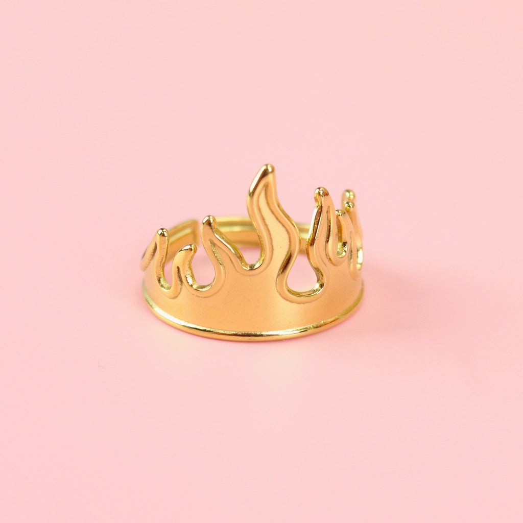 Too Hot To Handle Ring (Gold Plated) - Sour Cherry