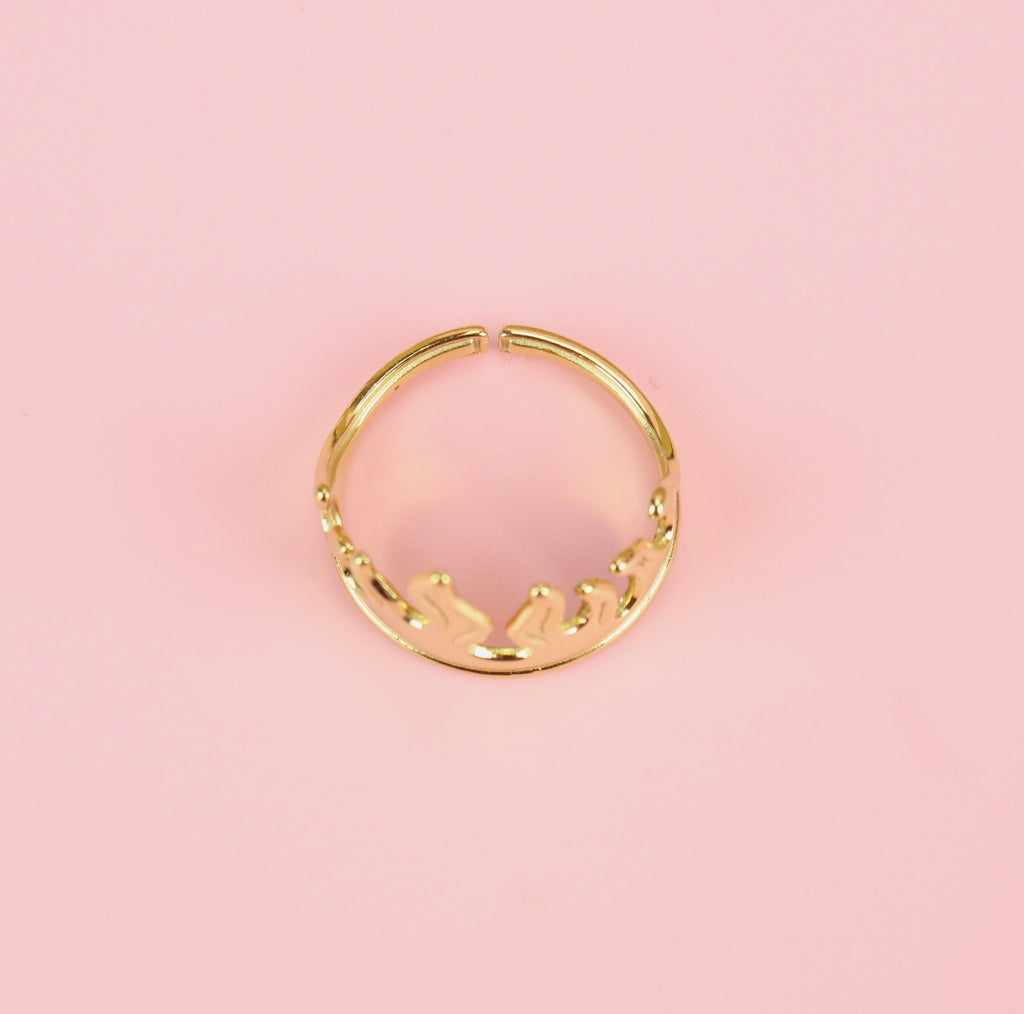 Too Hot To Handle Ring (Gold Plated) - Sour Cherry