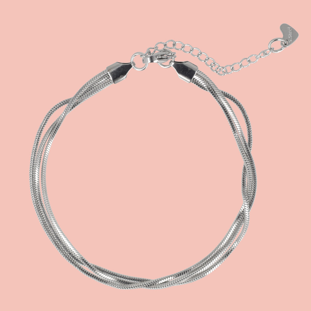 Triple Thread Anklet - Sour Cherry