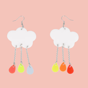 UV Acid Rain Earrings - Sour Cherry