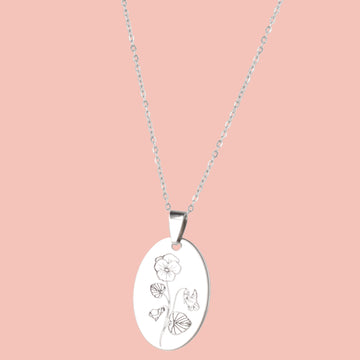 February Birth Flower Necklace - Violet - Sour Cherry