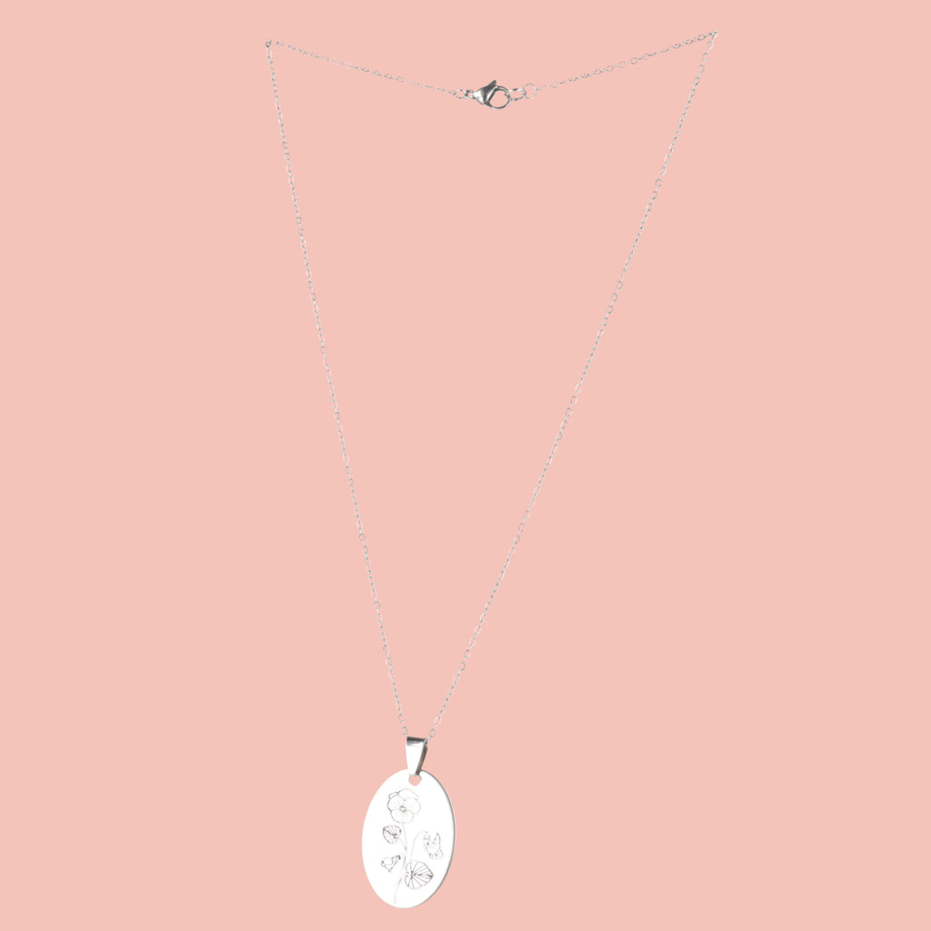 February Birth Flower Necklace - Violet - Sour Cherry