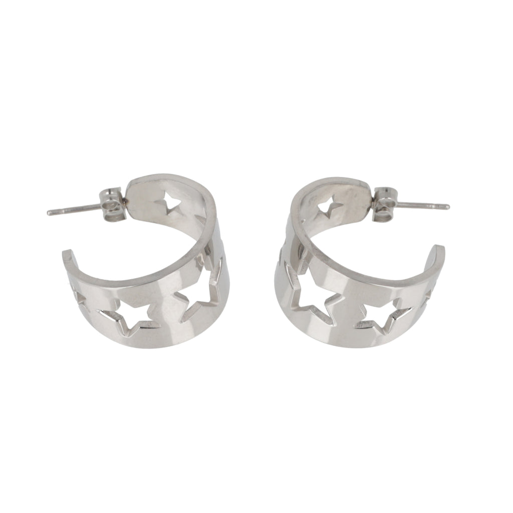 Whimsical Star Hoop Earrings - Sour Cherry