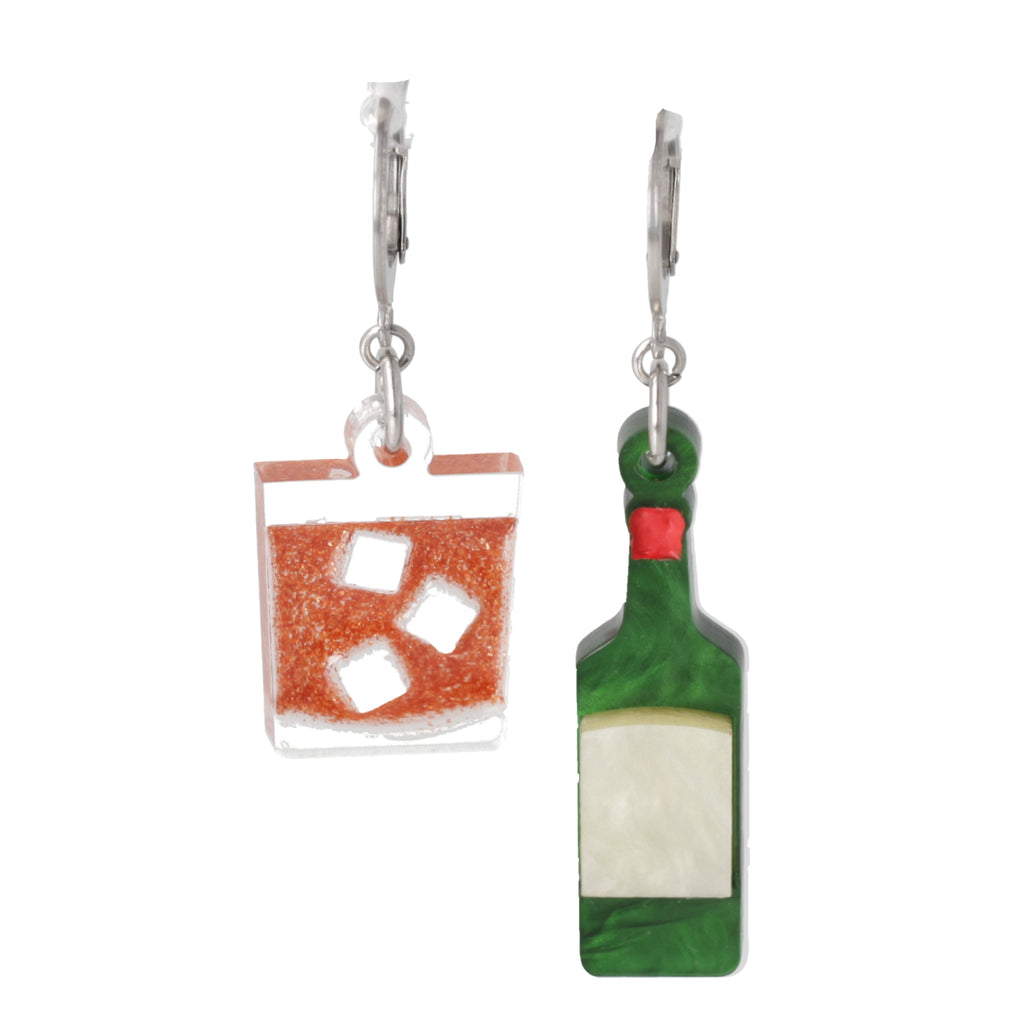 On The Rocks Huggie Hoop Earrings - Sour Cherry