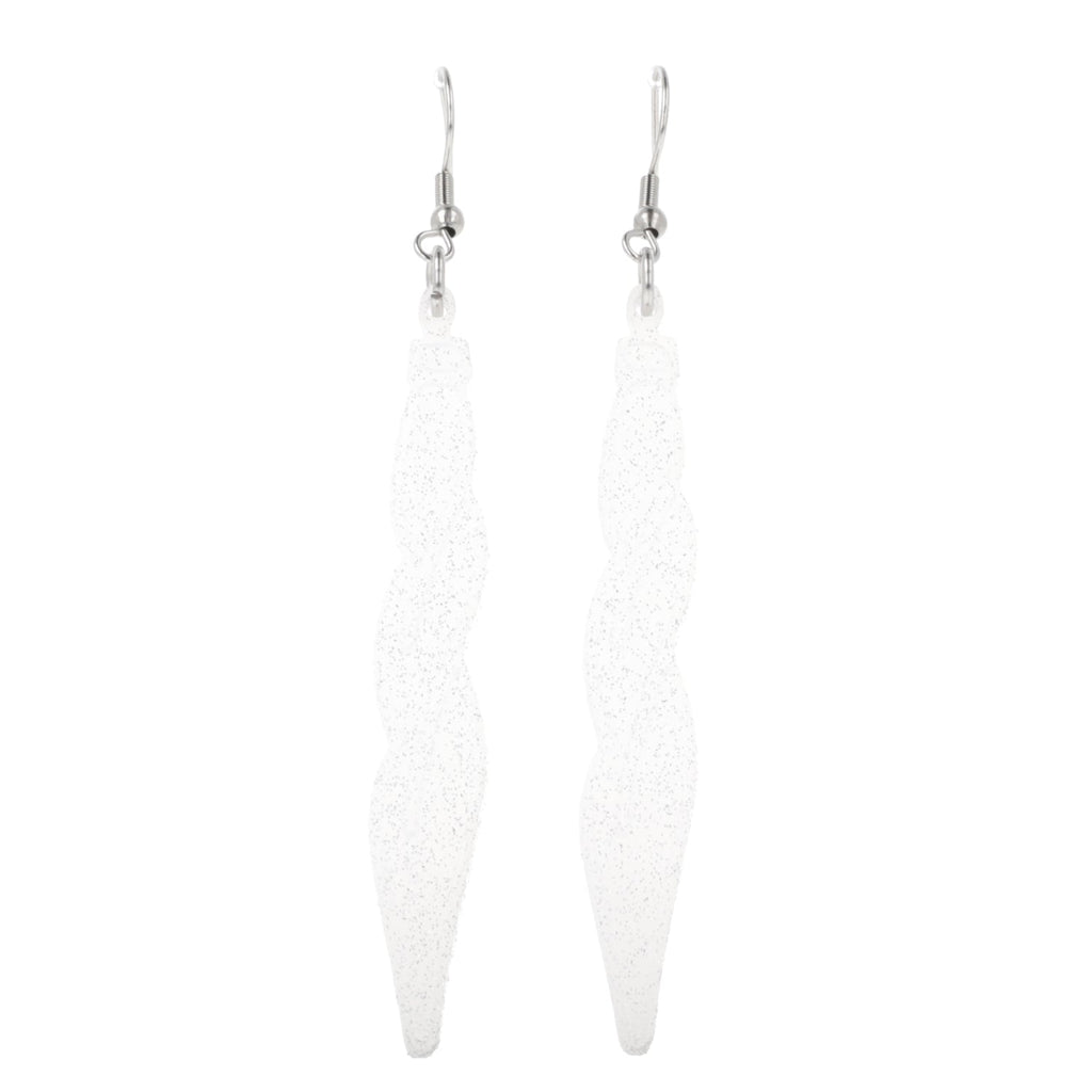 White Icicle Earrings - Sour Cherry