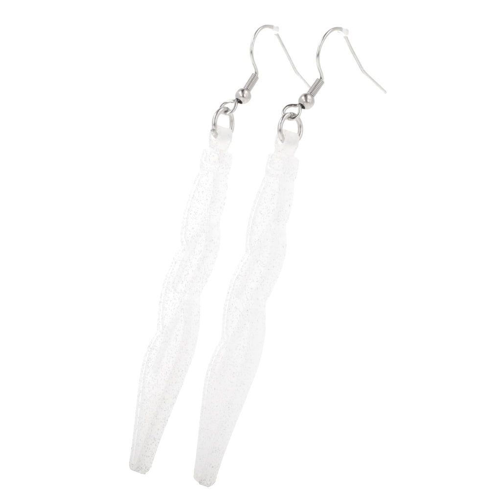 White Icicle Earrings - Sour Cherry
